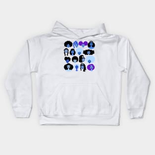 Shades of blue Kids Hoodie